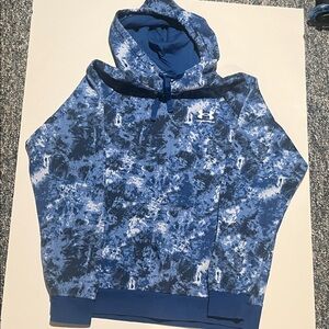 Under Armour Men's Blue Patterned Hoodie, Large